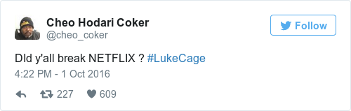 Tweet by @Cheo Hodari Coker