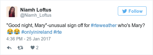 Tweet by @Niamh Loftus