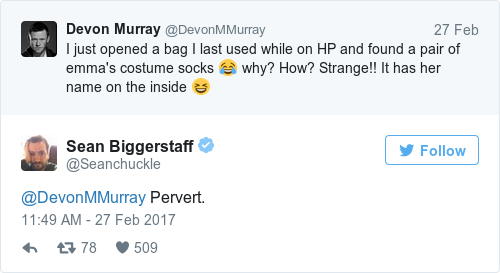 Tweet by @Sean Biggerstaff