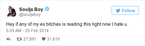 Tweet by @Soulja Boy
