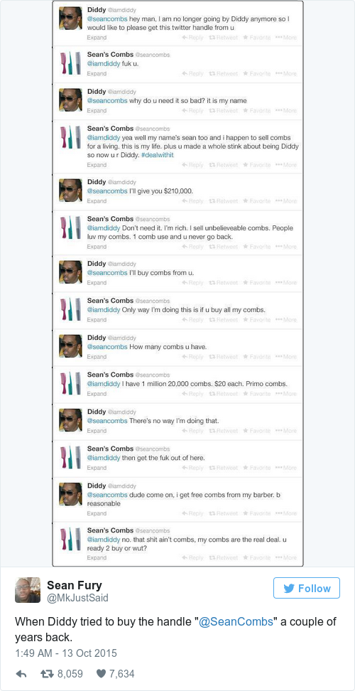 Tweet by @Sean Fury