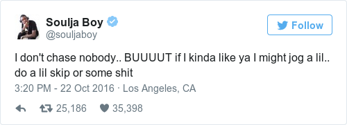 Tweet by @Soulja Boy