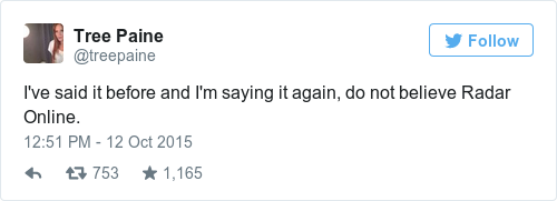 Tweet by @Tree Paine