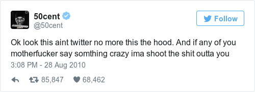 Tweet by @50cent