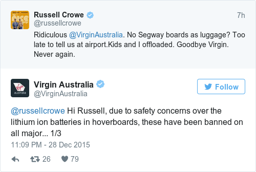 Tweet by @Virgin Australia