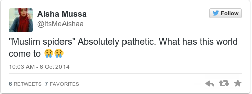 Tweet by @Aisha Mussa