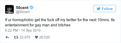 Tweet by @50cent