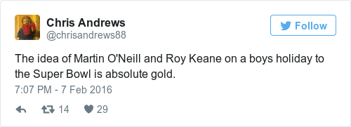 Tweet by @Chris Andrews