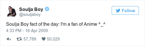 Tweet by @Soulja Boy