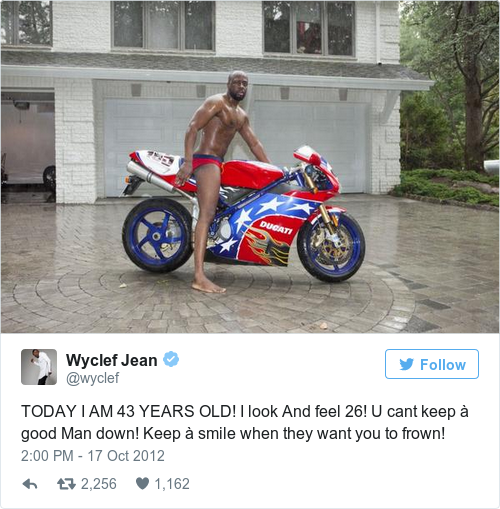 Tweet by @Wyclef Jean