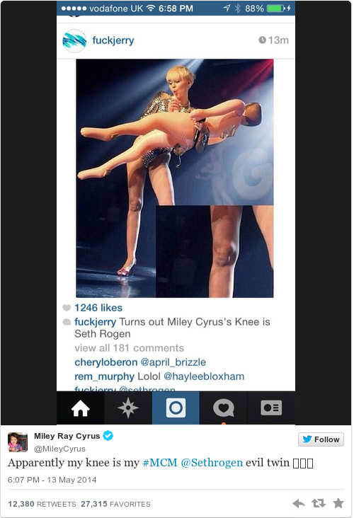 Tweet by @Miley Ray Cyrus