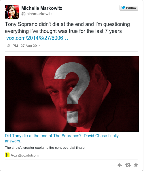 Tweet by @Michelle Markowitz