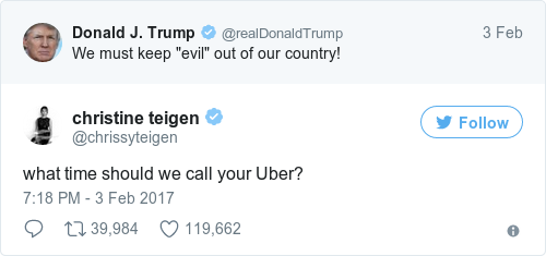 Tweet by @christine teigen