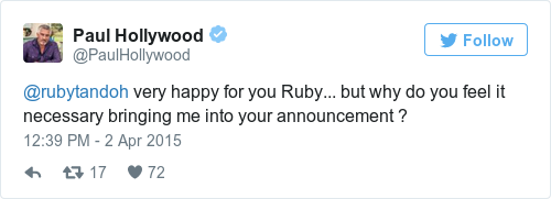 Tweet by @Paul Hollywood