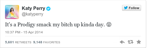 Tweet by @Katy Perry