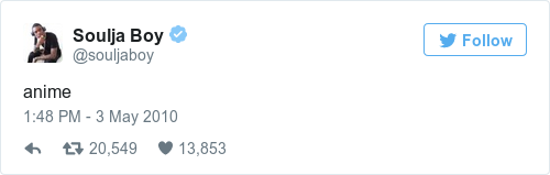 Tweet by @Soulja Boy