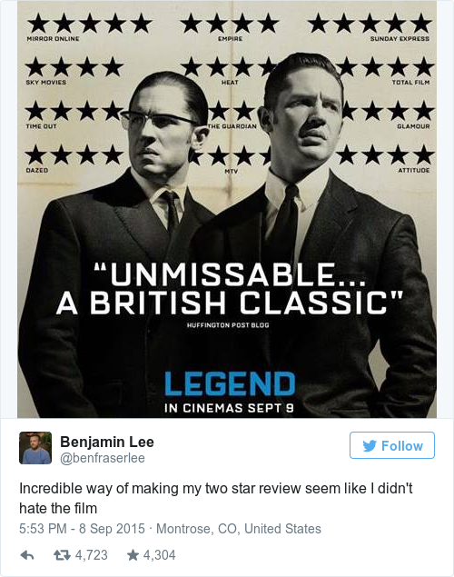 Tweet by @Benjamin Lee