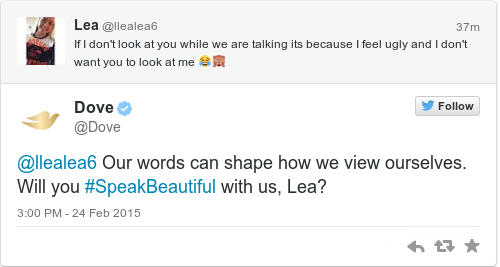 Tweet by @Dove