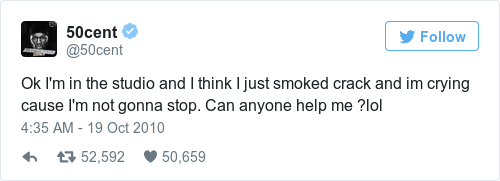 Tweet by @50cent