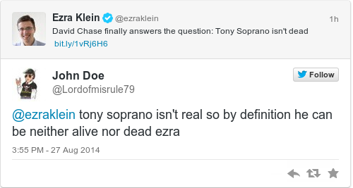 Tweet by @John Doe