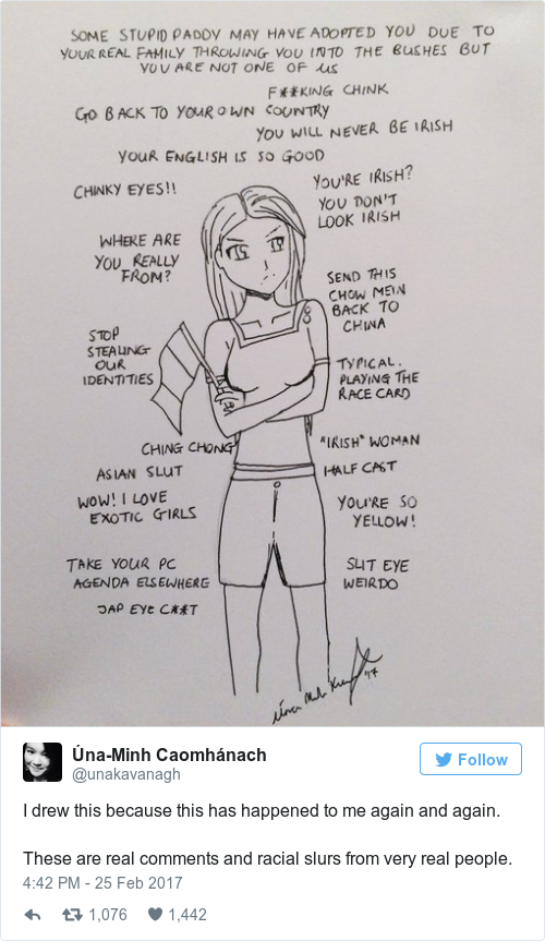 Tweet by @Úna-Minh Caomhánach