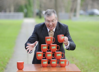 It's harder to find a photograph that sums up Irish things without being completely stereotypical. Hence Joe Duffy and some tea. 