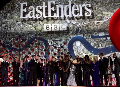 Eastenders cast members at the National Television Awards in London last year 