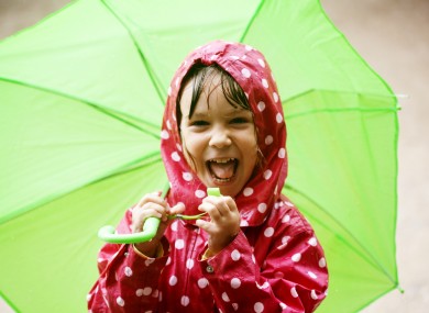 A hood AND an umbrella because hey, you only live once. 
