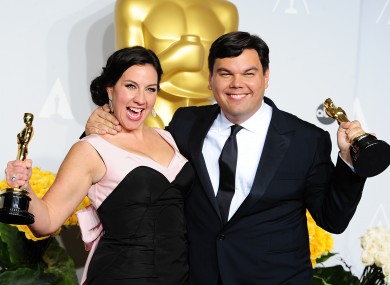 Robert Lopez and his wife Kristen Anderson-Lopez, co-writers of Let It Go from Frozen. 