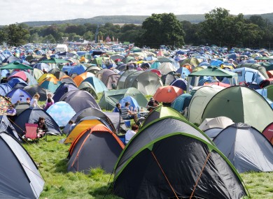 File photo of a camping area at Electric Picnic in 2012