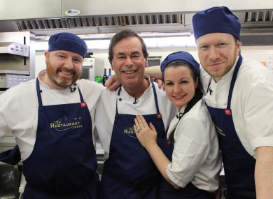 Shatter with his professional mentors. 
