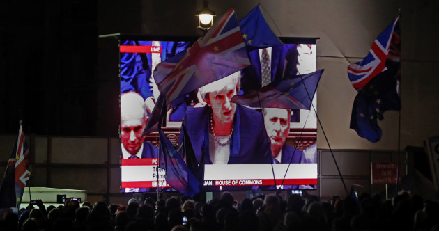 As it happened: Thumping defeat for Theresa May as she loses Brexit vote by 230