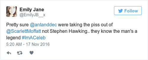 Tweet by @Emily Jane