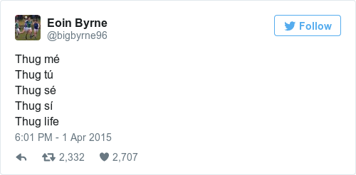 Tweet by @Eoin Byrne