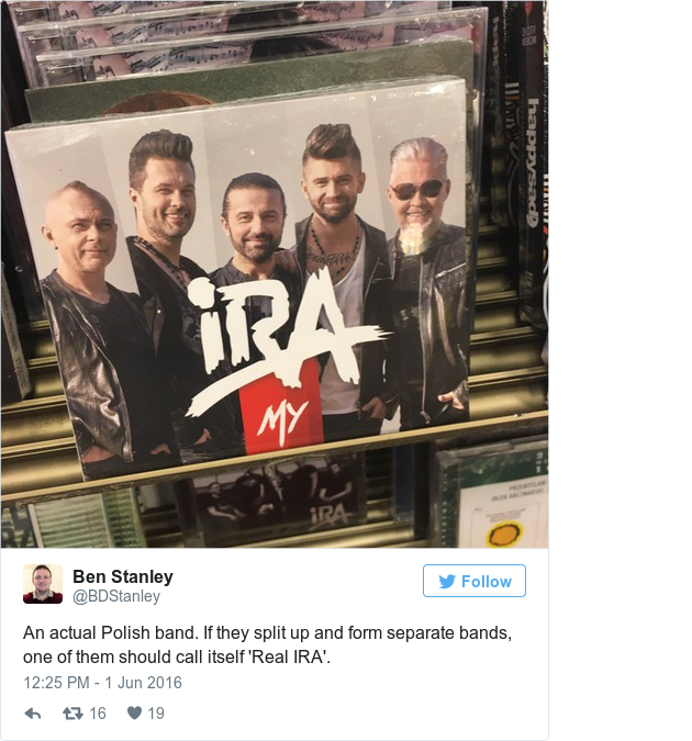 Tweet by @Ben Stanley