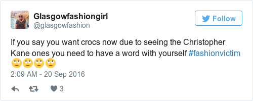 Tweet by @Glasgowfashiongirl