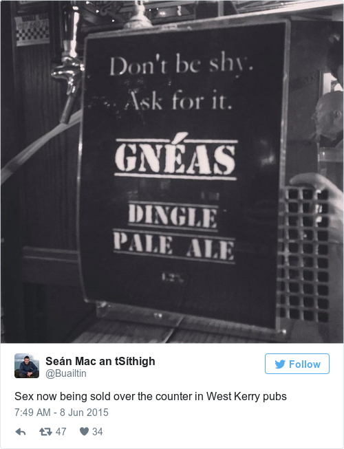 Tweet by @Seán Mac an tSíthigh