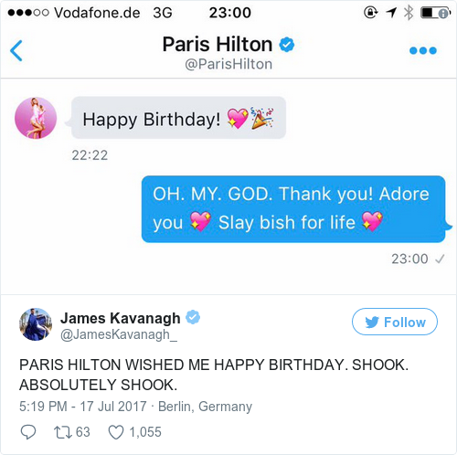 Tweet by @James Kavanagh