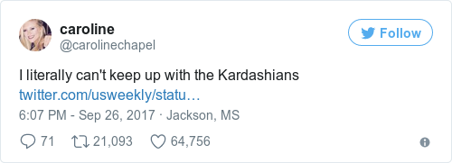 Tweet by @caroline