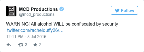 Tweet by @MCD Productions