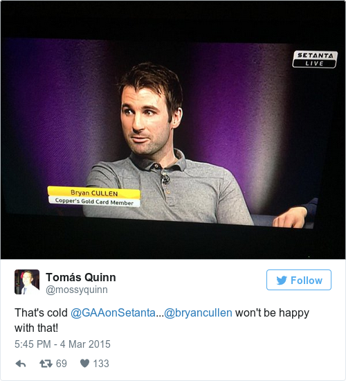 Tweet by @Tomás Quinn