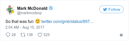 Tweet by @Mark McDonald