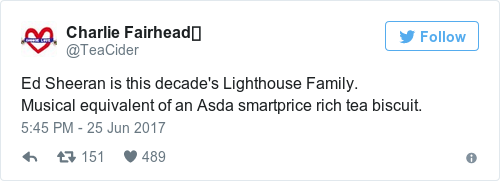 Tweet by @Charlie Fairhead🐝