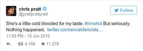 Tweet by @chris pratt