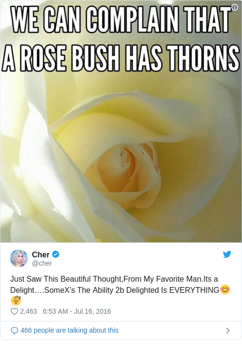 Tweet by @Cher