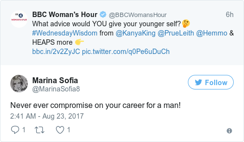 Tweet by @Marina Sofia