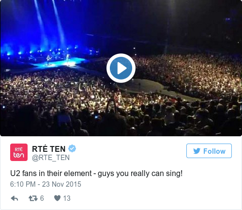 Tweet by @RTÉ TEN