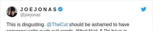 Tweet by @J O E  J O N A S