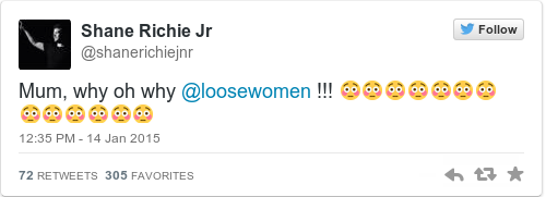 Tweet by @Shane Richie Jr
