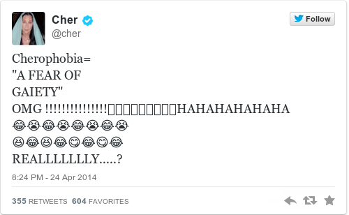 Tweet by @Cher